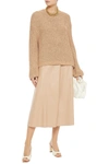 Nanushka Saio Split-back Ribbed Cotton-blend Sweater In Neutral