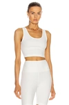 Wardrobe.nyc Release 02 Scoop-neck Jersey Cropped Top In White