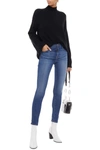 FRAME LE HIGH SKINNY FADED HIGH-RISE SKINNY JEANS,3074457345623663651