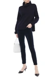 J Brand Leenah Cotton-blend Velvet Skinny Pants In Navy
