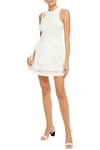 JOIE AMERIE TIERED BELTED FIL COUPÉ COTTON-VOILE MINI SKIRT,3074457345623751122
