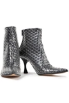 Mm6 Maison Margiela Bubble Wrap Textured-pvc Ankle Boots In Dark Gray