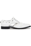 MCQ BY ALEXANDER MCQUEEN SKELTER CUTOUT WHIPSTITCHED LEATHER BROGUES,3074457345624125943
