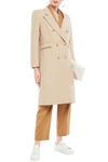 SANDRO BRAVEN DOUBLE-BREASTED WOOL-BLEND TWILL COAT,3074457345623421643