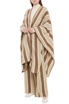 THE ROW MERLYN STRIPED CASHMERE AND SILK-BLEND CAPE,3074457345624144709