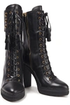TOD'S LACE-UP LEATHER BOOTS,3074457345623899420