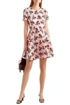 VALENTINO FLORAL-PRINT WOOL AND SILK-BLEND CADY MINI DRESS,3074457345623850868