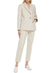 VICTORIA VICTORIA BECKHAM STRIPED COTTON-TWILL BLAZER,3074457345624356354