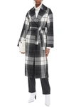 ZIMMERMANN BELTED CHECKED WOOL-BLEND COAT,3074457345623794185