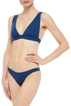 Zimmermann Separates Sculpt Triangle Bikini Top In Navy