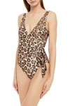 ZIMMERMANN BONITA LEOPARD-PRINT WRAP-EFFECT SWIMSUIT,3074457345624215648