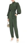 ZIMMERMANN ESPIONAGE BELTED SILK CREPE DE CHINE JUMPSUIT,3074457345623808801