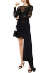 ELIE SAAB EMBELLISHED STRETCH-TULLE AND CREPE DRESS,3074457345624167215