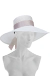 EUGENIA KIM ANNABELLE GROSGRAIN-TRIMMED HEMP-BLEND SUNHAT,3074457345623713713