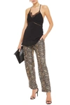 VICTORIA BECKHAM SNAKE-PRINT SILK-TWILL STRAIGHT-LEG PANTS,3074457345623809242