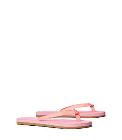 Tory Burch Mini Minnie Logo Pool Sandals In Pink