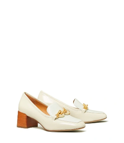 Tory Burch Jessa Horse Hardware Loafer Pump In New Ivory