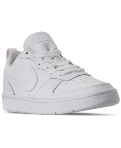 Nike Big Kids Court Borough Low 2 Casual Sneakers From Finish Line In White