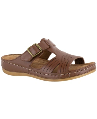 Easy Street Kimber Comfort Sandals Women's Shoes In Tan
