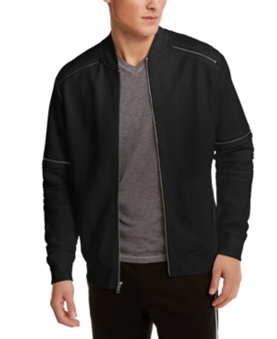 Inc International Concepts Inc Men's Shade Moto Track Jacket, Created For Macy's In Deep Black