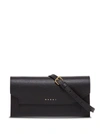MARNI CROSSBODY BAG IN GRAINED LEATHER WITH LOGO