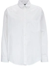 BALENCIAGA COTTON SHIRT WITH MULI LANGUAGE BACK PRINT