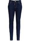 Dsquared2 Jennifer Stretch Cotton Denim Jeans In Blu