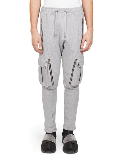 Balmain Men's Cargo Zip Sweatpants