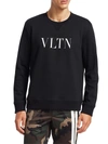 Valentino Men's Vltn Crew Neck Sweatshirt In Black