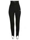 OFF-WHITE WOMEN'S HIGH-WAIST FITTED STIRRUP PANTS,0400010878511
