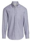 BRUNELLO CUCINELLI MEN'S GINGHAM SHIRT,0400010917717