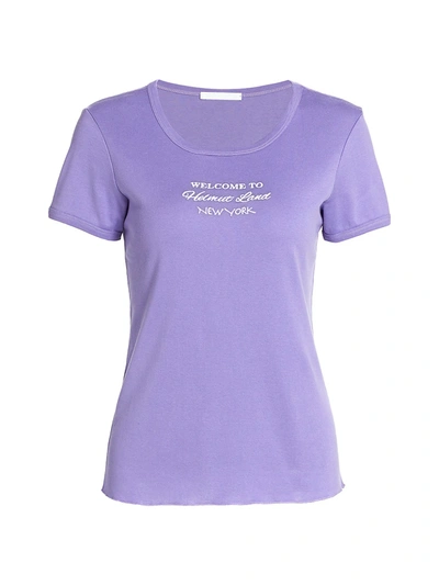 Helmut Lang Women's Logo Slim-fit T-shirt In Voltaic Purple