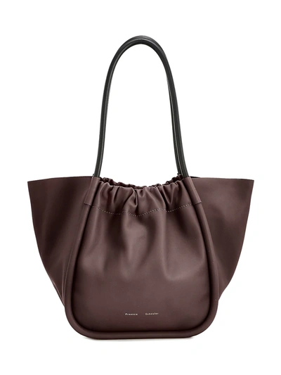 Proenza Schouler Women's Ruched Leather Tote In Dark Bordeaux