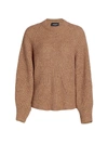 THE KOOPLES MIXED CABLE KNIT BLOUSON-SLEEVE SWEATER,400013036484