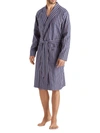 HANRO MEN'S NIGHT & DAY STRIPED COTTON dressing gown,0400012683888