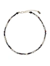 AKOLA YUZU BAROQUE PEARL & MIXED GLASS BEADED NECKLACE,400013219147