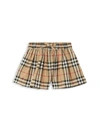 BURBERRY BABY'S & LITTLE GIRL'S MARCY CHECK COTTON SHORTS,0400013320371