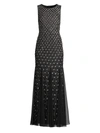 AIDAN MATTOX BEADED SLEEVELESS GOWN,400013349642