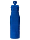 HERVE LEGER OTTOMAN KNIT BAND HALTER GOWN,400013480635