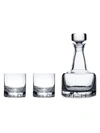 ORREFORS ERIK 3-PIECE GLASS DOUBLE OLD-FASHIONED & DECANTER SET,400012420118