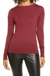 Halogenr Halogen Crewneck Sweater In Red Cordovan