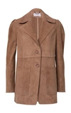 DOROTHEE SCHUMACHER WOMEN'S VELOUR SOFTNESS SUEDE BLAZER