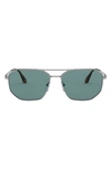 PRADA 57MM POLARIZED PILOT SUNGLASSES,PR 64XS57-P