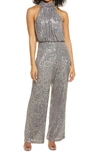 ELIZA J SEQUIN MOCK NECK JUMPSUIT,EJ0M6640