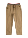 BURBERRY COTTON TROUSERS WITH ICON STRIPE DETAIL,11655822