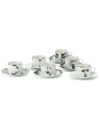 Fornasetti Ceramic Tea Set In Gold