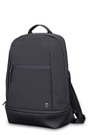 Vessel Signature 2.0 Faux Leather Backpack In Tech Black