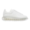 ALEXANDER MCQUEEN WHITE TRANSPARENT SOLE OVERSIZED SNEAKERS