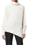 Allsaints Lock Roll Neck Wool Blend Sweater In Alabaster