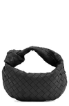 Bottega Veneta Jodie Mini Chain-strap Leather Bag In Black-silver